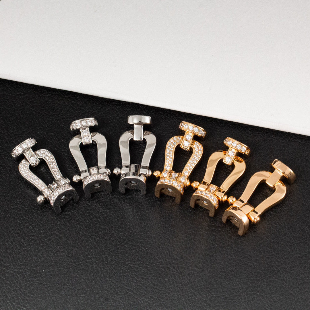 [Clover Jewelry]FORCE LARGE HORSESHOE FULL DIAMOND BRACELET GOLD