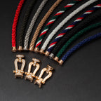 [Clover Jewelry]ホースシューラージ ハーフダイヤモンド ブレスレット ゴールド