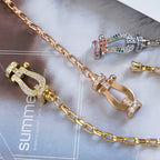 [Clover Jewelry]FORCE LARGE HORSESHOE CLASP  METAL BRACELET