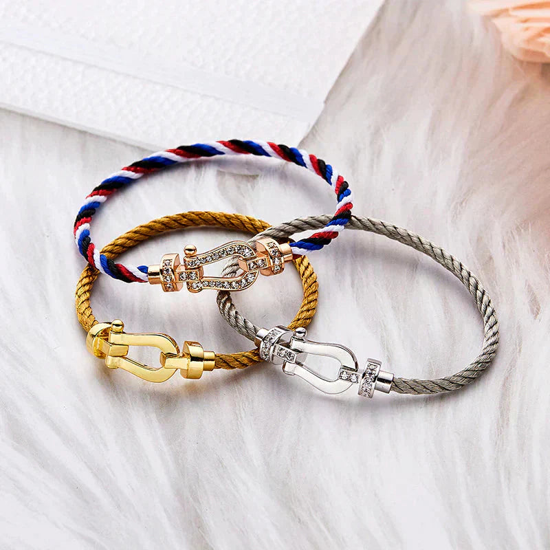 [Clover Jewelry]FORCE LARGE HORSESHOE NO DIAMOND BRACELET GOLD