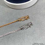 [Clover Jewelry]FORCE SMALL HORSESHOE  DIAMOND CHAIN ROPE BRACELET