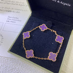 [Clover Jewelry]CLOVER  5 MOTIFS  PURPLE VIOLET BRACELET