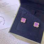 [Clover Jewelry]CLOVER MINI 9.5MM  PURPLE VIOLET EARRINGS