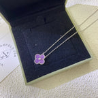 [Clover Jewelry]CLOVER 15MM DIAMANT LILA-VIOLETT HALSKETTE