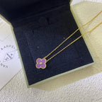 [Clover Jewelry]CLOVER 15MM DIAMANT LILA-VIOLETT HALSKETTE