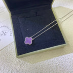 [Clover Jewelry]CLOVER 15MM  PURPLE VIOLET NECKLACE