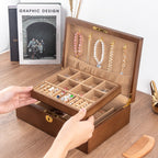 MASSIVHOLZ RETRO SCHLOSS SCHMUCKKASTEN AUFBEWAHRUNGSBOX