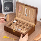 MASSIVHOLZ RETRO SCHLOSS SCHMUCKKASTEN AUFBEWAHRUNGSBOX