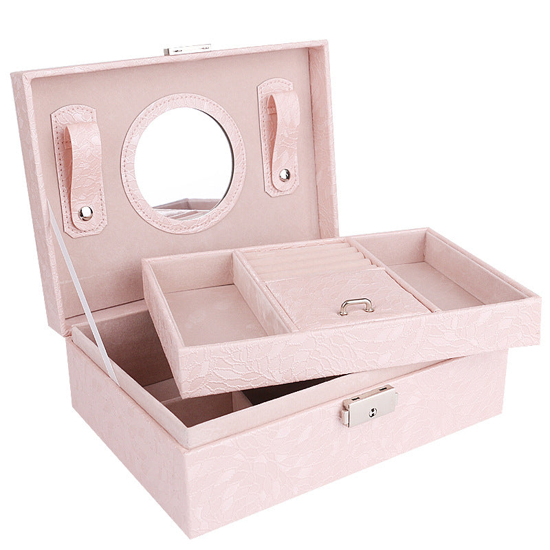 EXQUISITE SCHMUCKDOSE AUS PU-LEDER MIT SCHLOSS