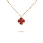 [Clover Jewelry]CLOVER MINI 9.5MM WHITE CARNELIANS NECKLACE