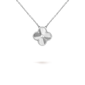 [Clover Jewelry]クローバー 15MM レーザーネックレス シルバー