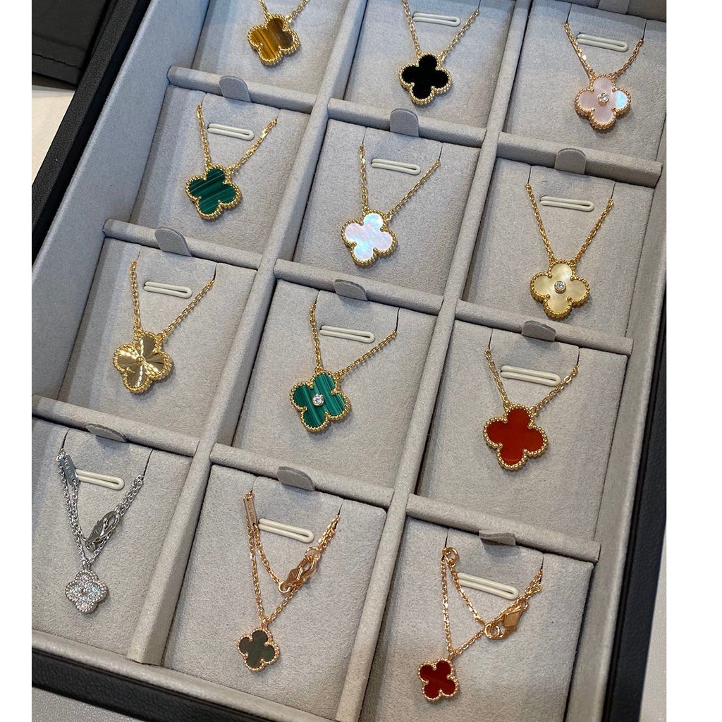 [Clover Jewelry]クローバー 15MM レーザーネックレス シルバー