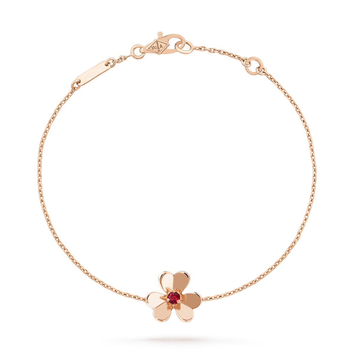 [Clover Jewelry]FRIVOLE GOLD FLOWER PINK MALACHITE BRACELET
