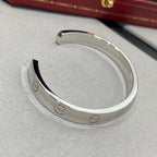 [Clover Jewelry]LOVE BRACELET 6.1MM 1 DIAMOND OPEN CUFF