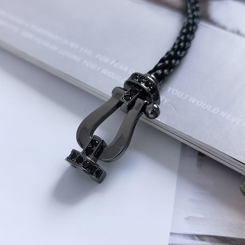 [Clover Jewelry]FORCE LARGE SERIES HORSESHOE BLACK SAMURAI BRACELET