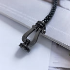 [Clover Jewelry]FORCE LARGE SERIES HORSESHOE BLACK SAMURAI BRACELET