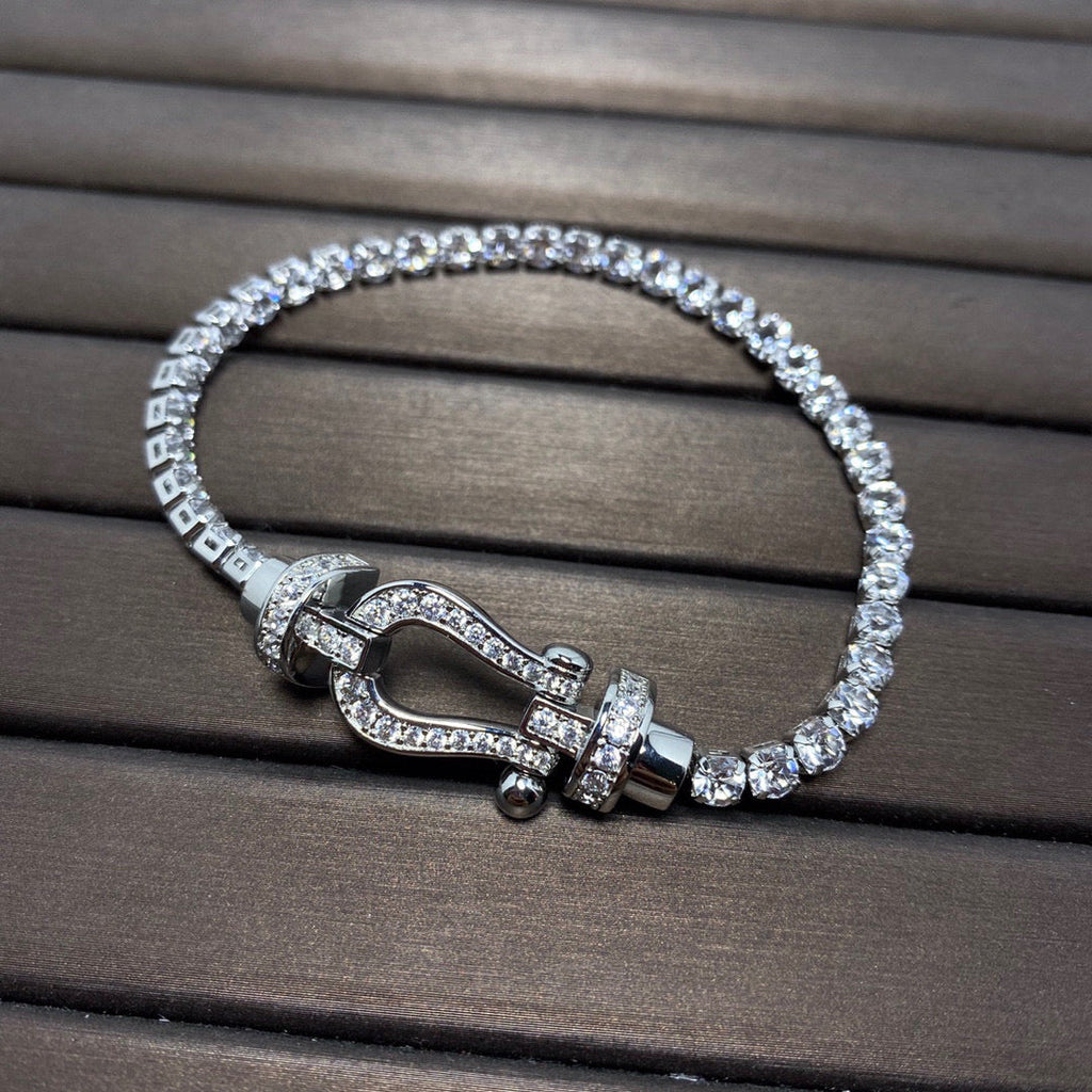 [Clover Jewelry]FORCE  HORSESHOE  DIAMOND TENNIS BRACELET