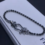 [Clover Jewelry] FORCE GROSSES HUFEISEN VOLL DIAMANT TENNISARMREIF