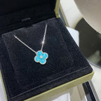 [Clover Jewelry]CLOVER 15MM DIAMOND SVRES PORCELAIN  NECKLACE SILVER
