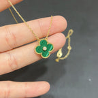 [Clover Jewelry]CLOVER 15MM DIAMOND TURQUOISE NECKLACE