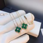 [Clover Jewelry]CLOVER 15MM DIAMOND TURQUOISE NECKLACE