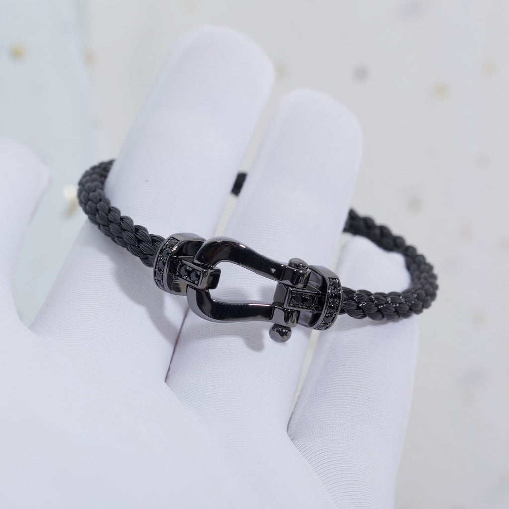 [Clover Jewelry]FORCE LARGE SERIES HORSESHOE BLACK SAMURAI BRACELET