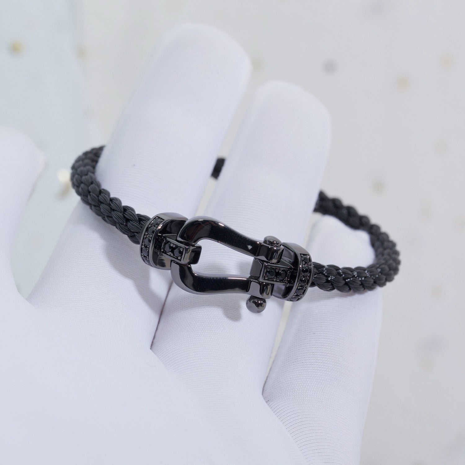 [Clover Jewelry]FORCE LARGE SERIES HORSESHOE BLACK SAMURAI BRACELET