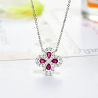 [Clover Jewelry]LOOP NECKLACE FULL MOTIF DIAMOND 16MM MULTIPLE COLORS