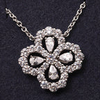 [Clover Jewelry]LOOP NECKLACE FULL MOTIF DIAMOND 16MM MULTIPLE COLORS