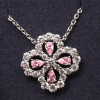 [Clover Jewelry]LOOP NECKLACE FULL MOTIF DIAMOND 16MM MULTIPLE COLORS
