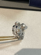[Clover Jewelry]Hollow Design Four-Leaf Clover Flower Shape Ring