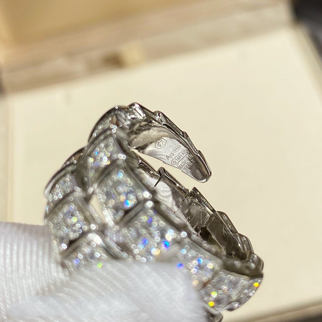 [Clover Jewelry]SERPENTI DOPPELRING SILBER MIT DIAMANTPAVEE