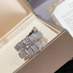 [Clover Jewelry]SERPENTI DOPPELRING SILBER MIT DIAMANTPAVEE
