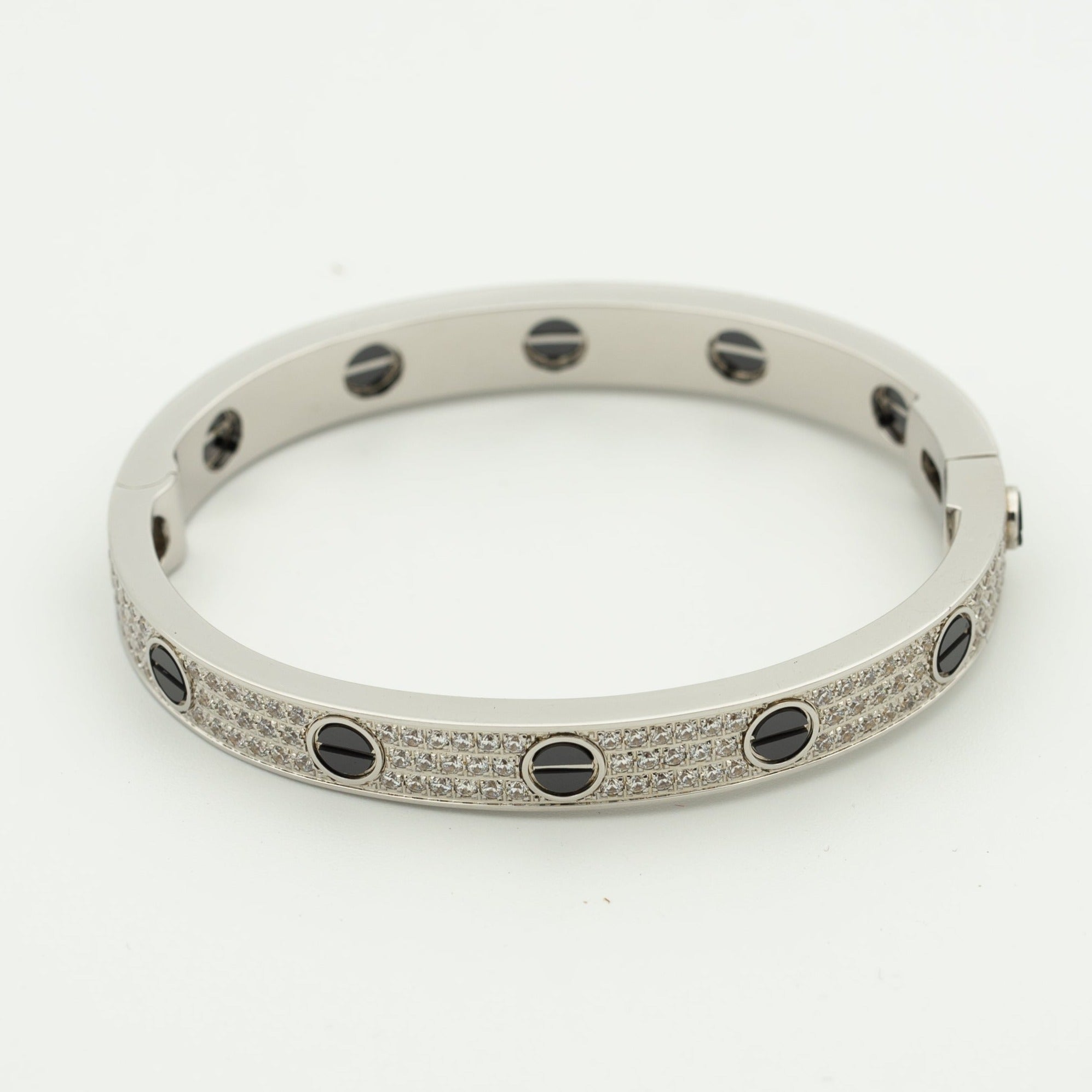 [Clover Jewelry]LOVE BRACELET 6.1MM DIAMOND-PAVED CERAMIC