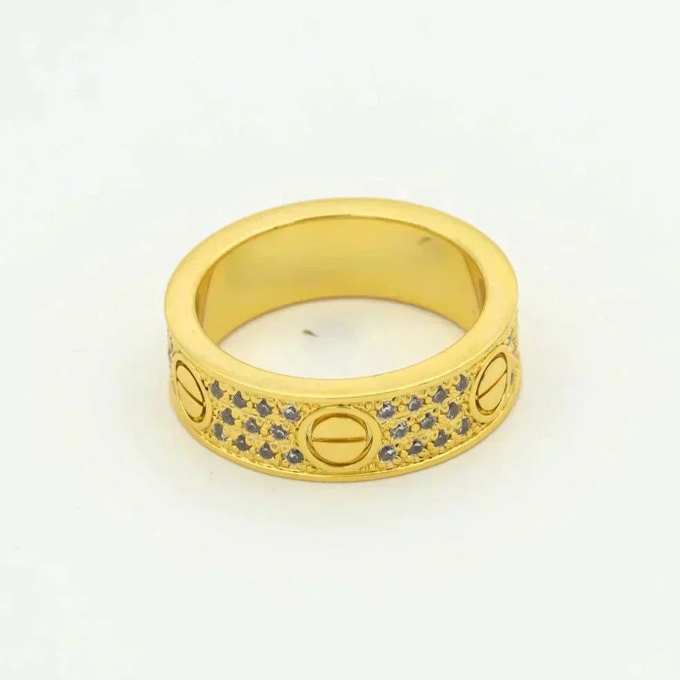 [Clover Jewelry]LIEBESRING 5.5MM DIAMANTEN BESETZT