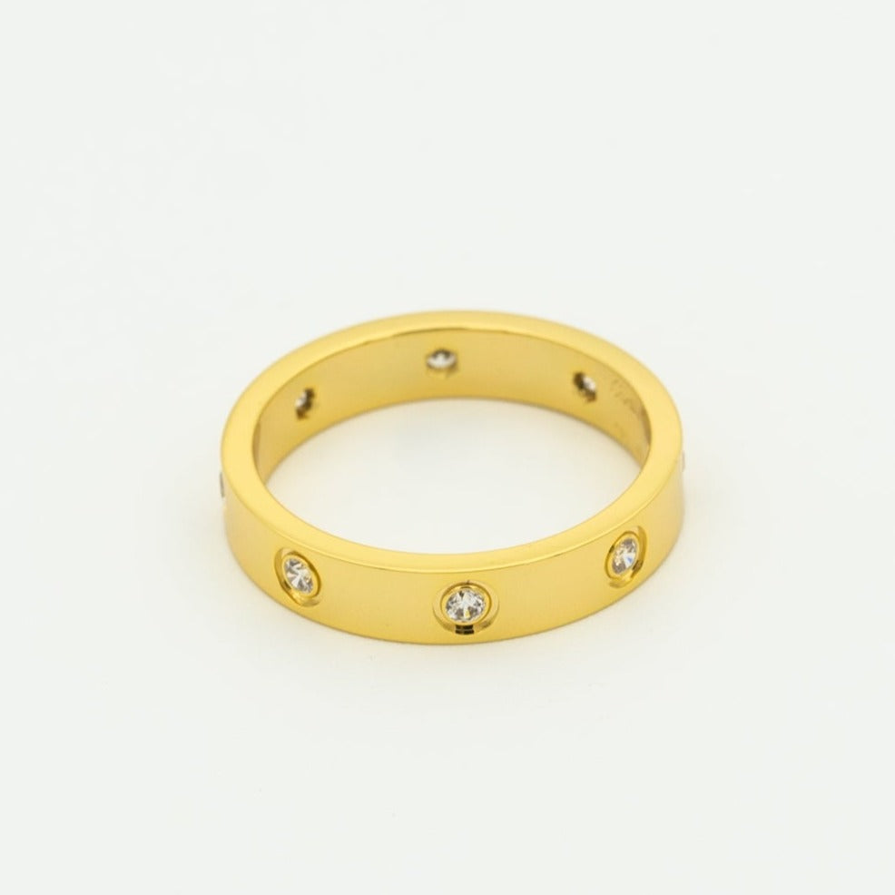[Clover Jewelry]LOVE RING 3.6MM 8 DIAMONDS