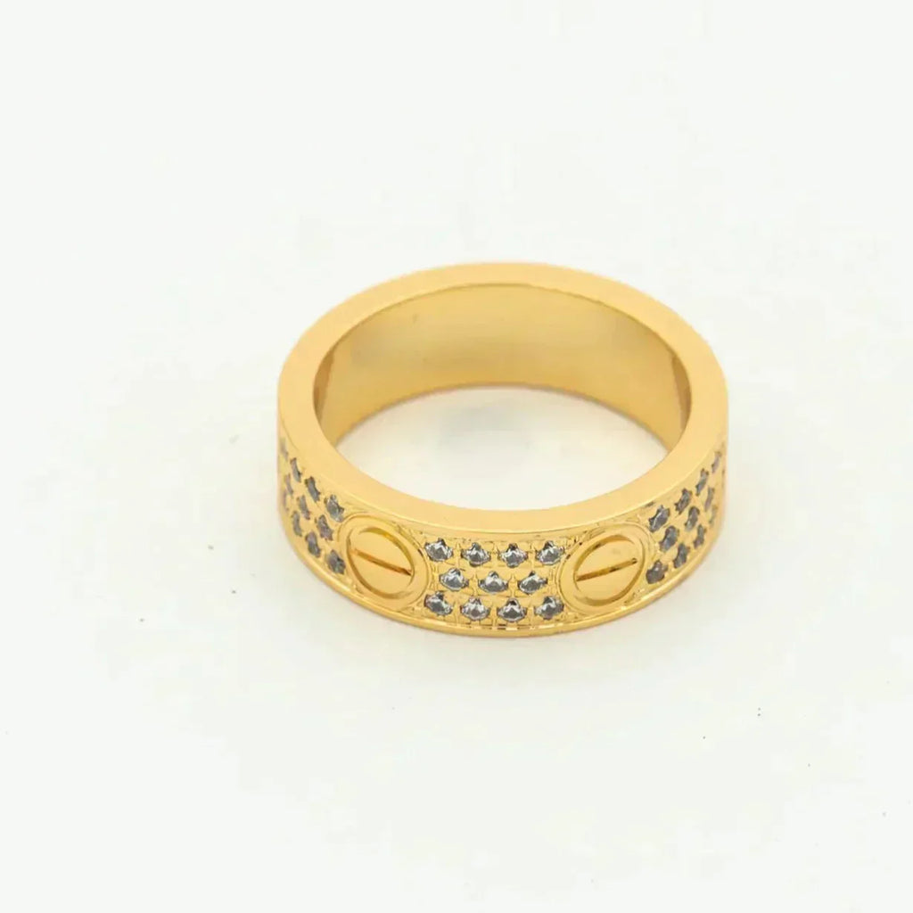 [Clover Jewelry]LIEBESRING 5.5MM DIAMANTEN BESETZT