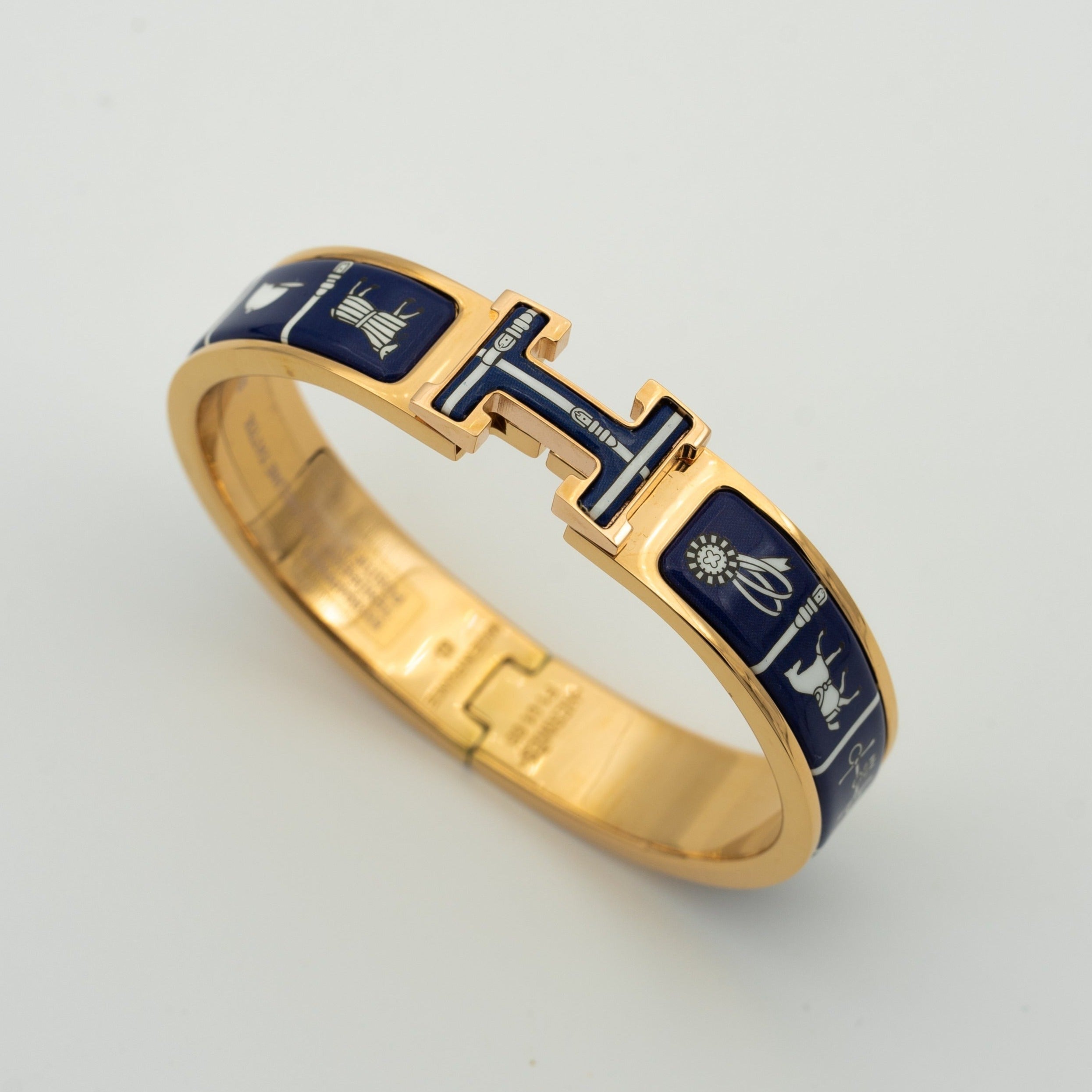 [Clover Jewelry]H BRACELET BLUE CERAMIC