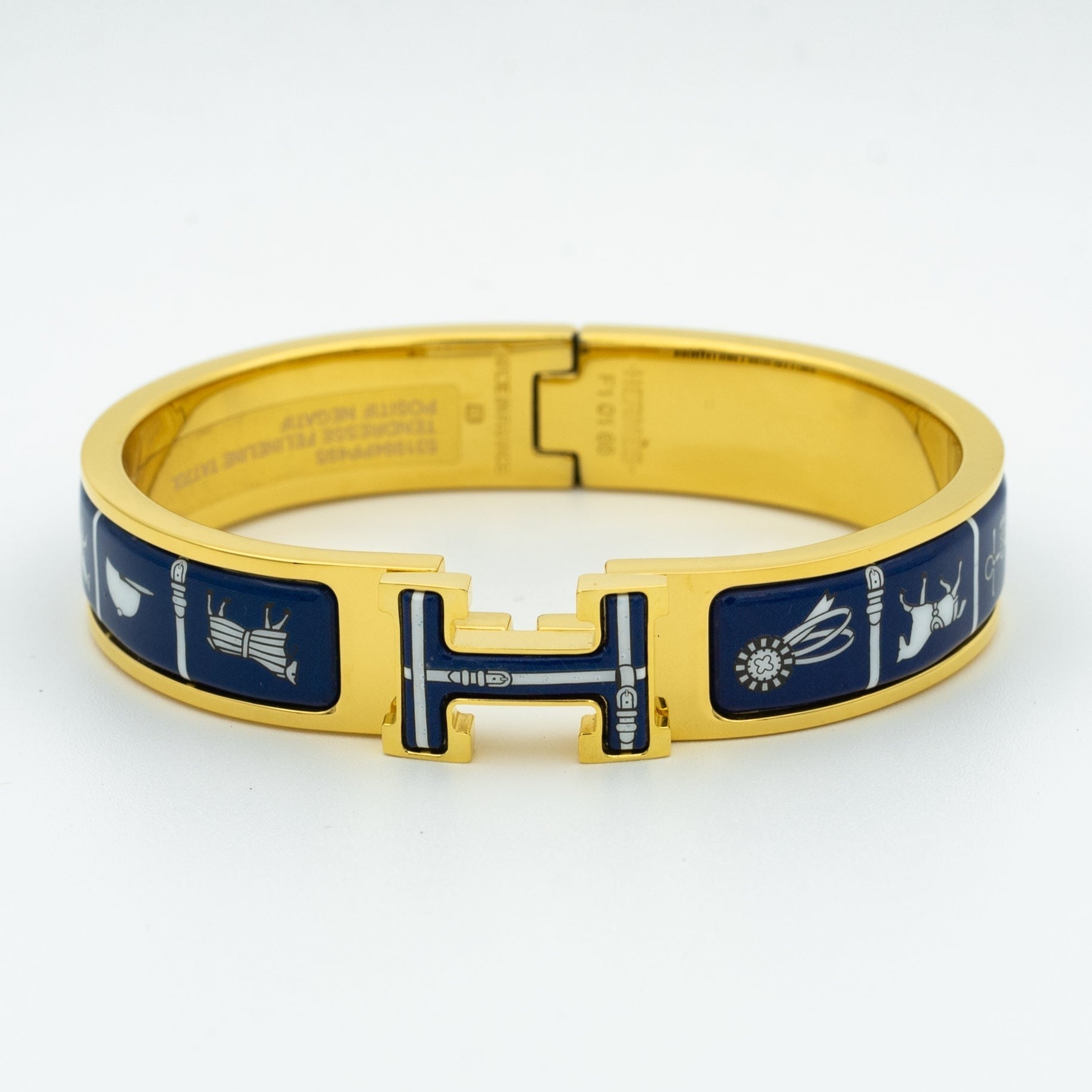 [Clover Jewelry]H BRACELET BLUE CERAMIC