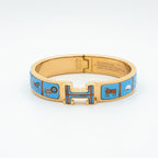 [Clover Jewelry]H ROSÉGOLDARMBAND BLAUE KERAMIK