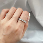 [Clover Jewelry]エタニティ ラウンドカット テニスリング