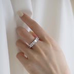 [Clover Jewelry]エレガント プリンセスカット テニスリング
