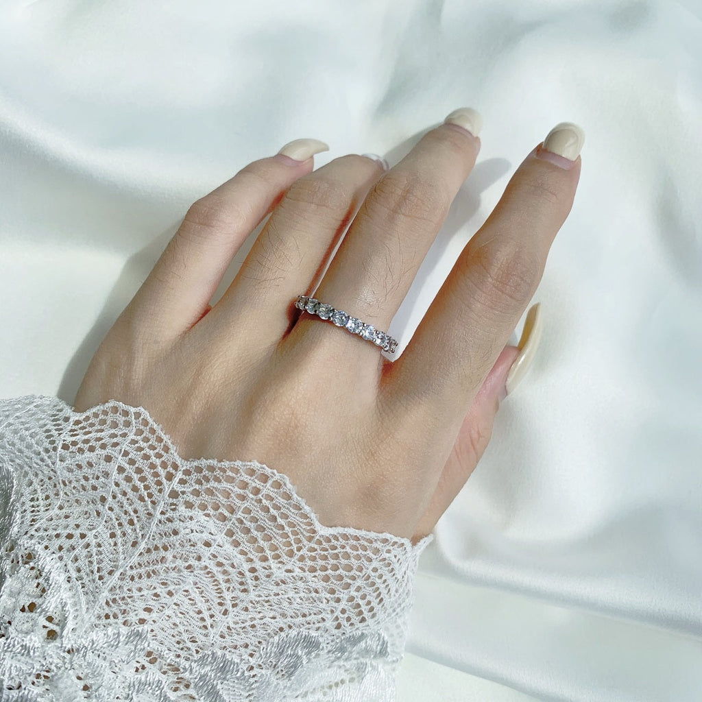 [Clover Jewelry]ラウンドカットテニスリング