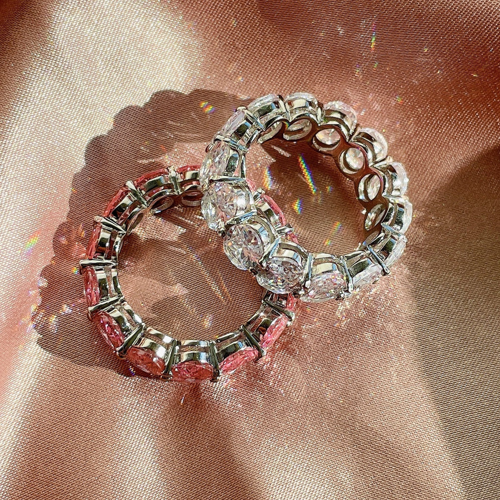 [Clover Jewelry]クッションカットテニスリング