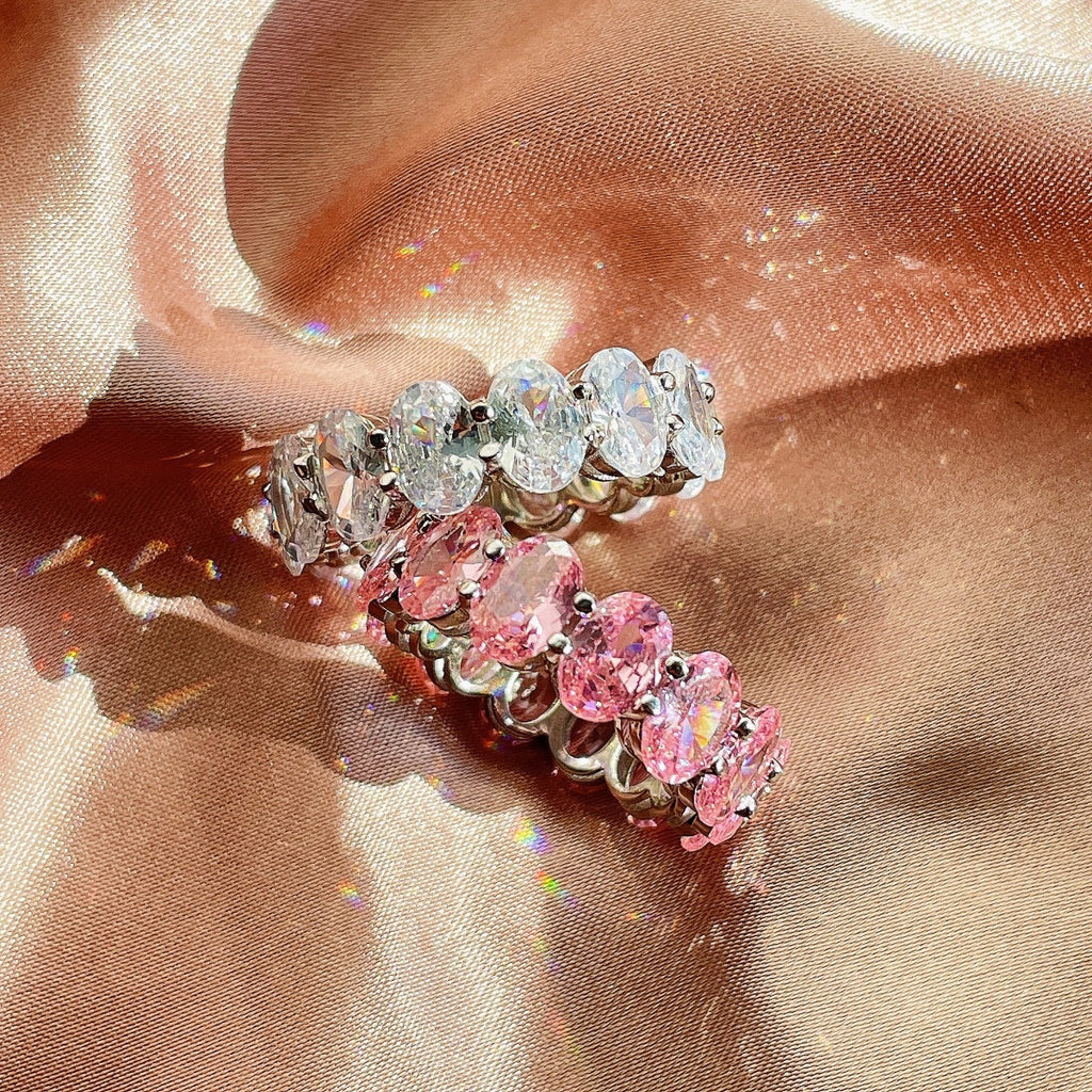 [Clover Jewelry]クッションカットテニスリング