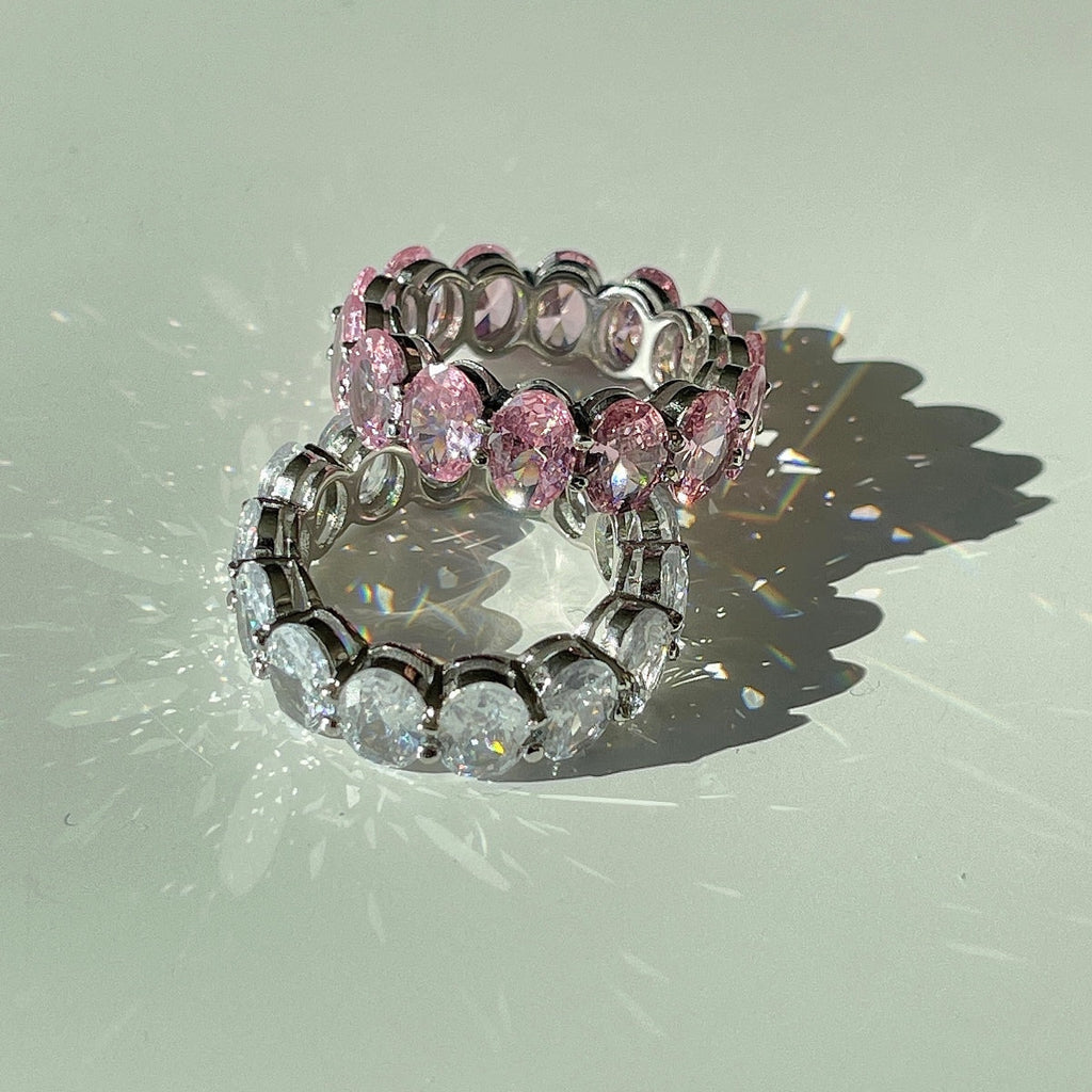 [Clover Jewelry]クッションカットテニスリング
