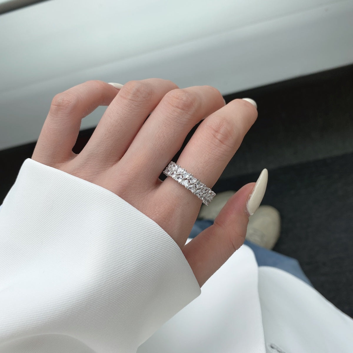 [Clover Jewelry]煌めくフルハートリング