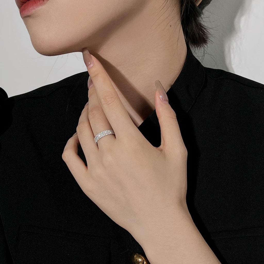 [Clover Jewelry]ラウンドカット テニスリング