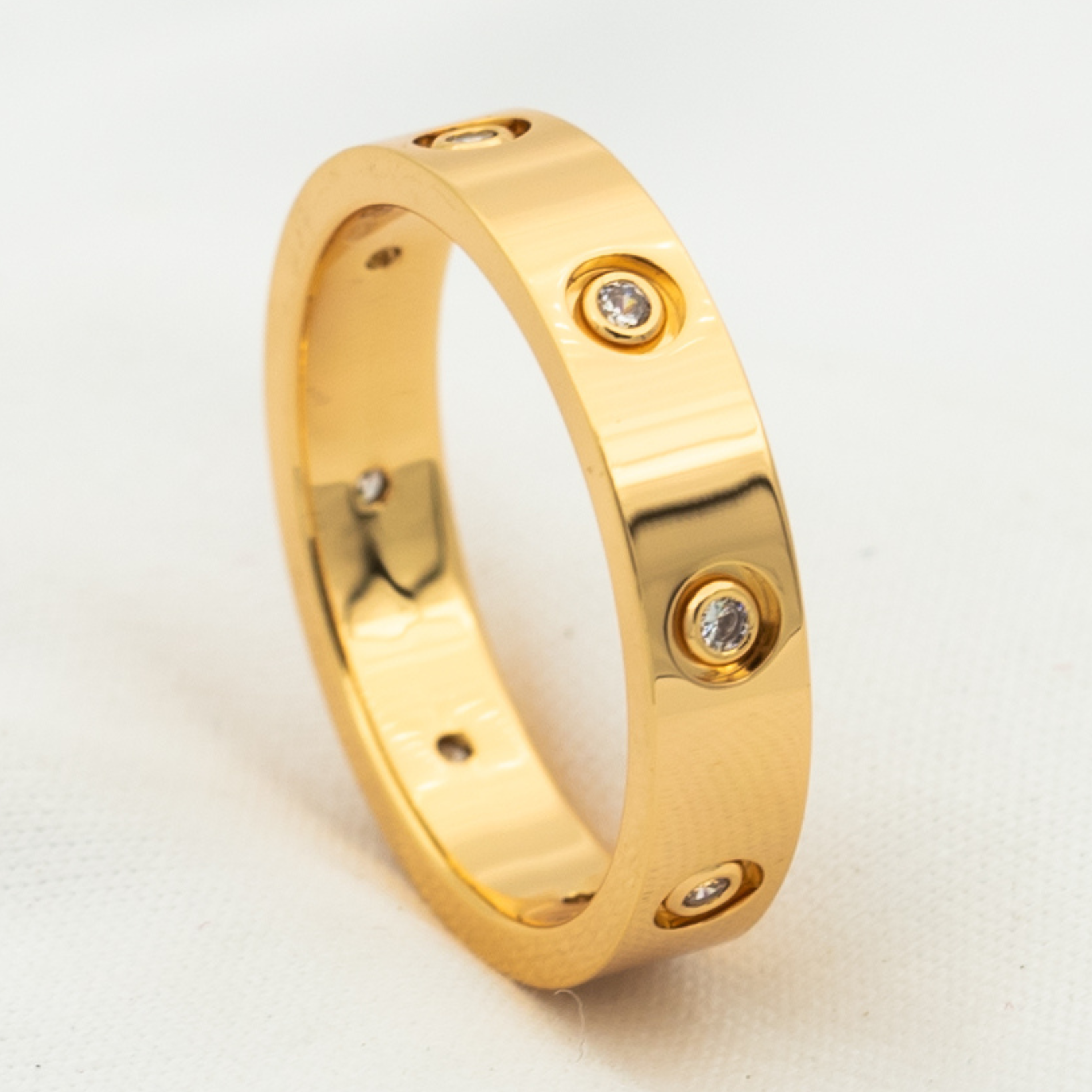 [Clover Jewelry]LOVE RING 3.6MM 8 DIAMONDS