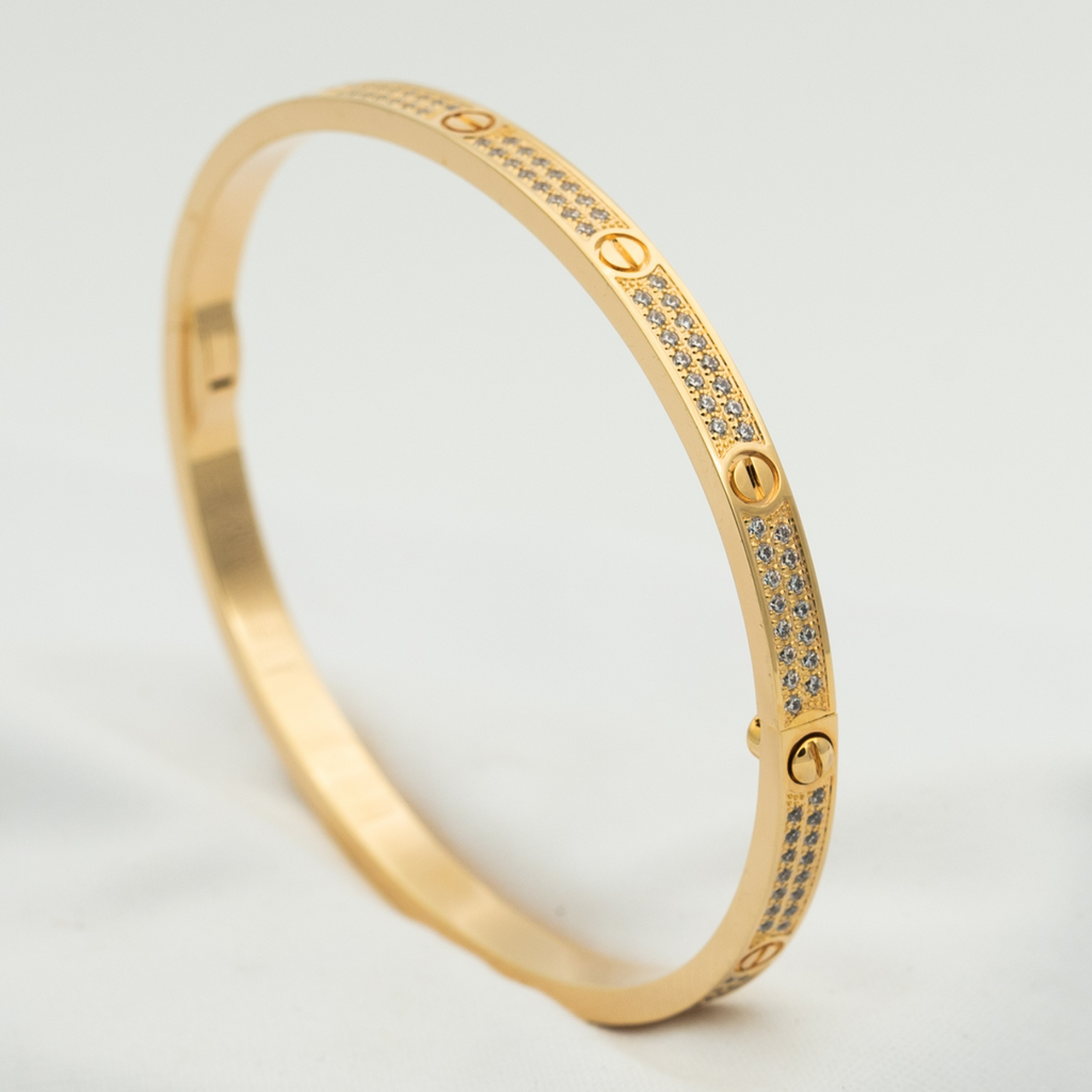 [Clover Jewelry]LOVE BRACELET 3.65MM DIAMOND-PAVED